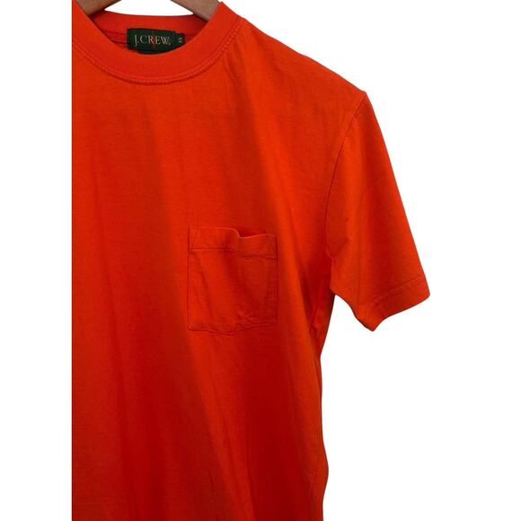 J.Crew Vintage T-Shirt Oarsman Mens XS Orange Crewneck Pocket Preppy Classic - Picture 5 of 8